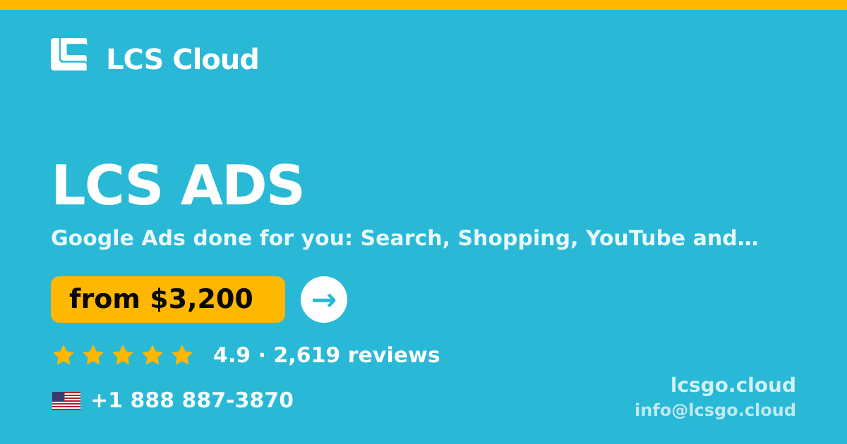 LCS ADS in the USA — from $3,200/mo, rated 4.9/5 by 2619 clients. LCS Cloud.