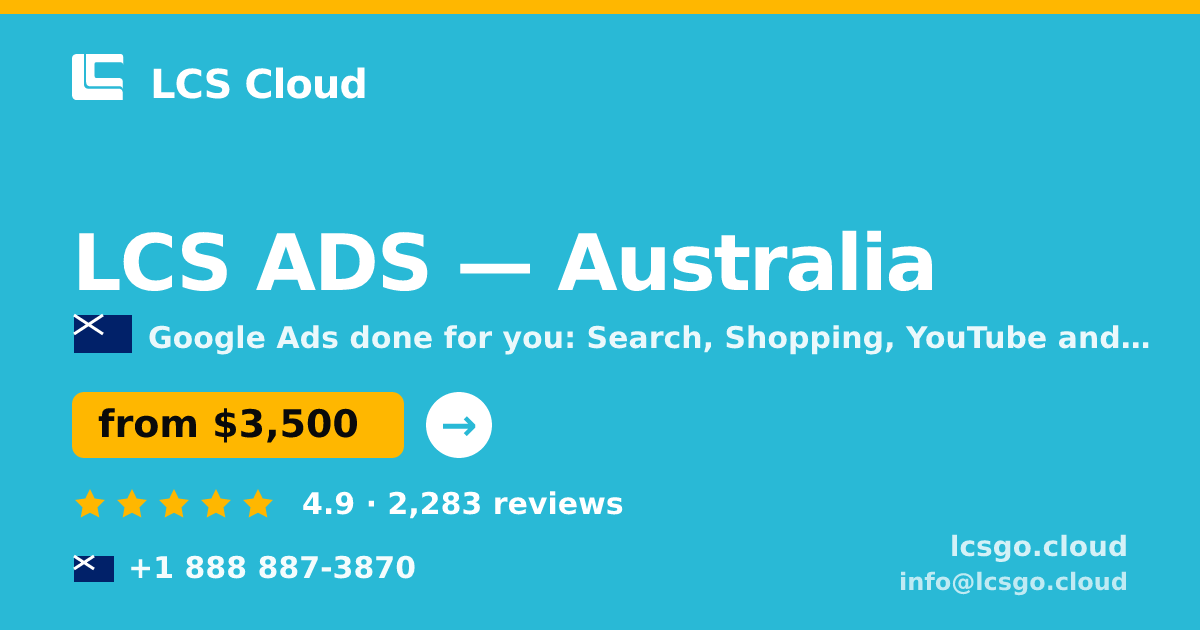 LCS ADS in Australia — from $3,500/mo, rated 4.9/5 by 2283 clients. LCS Cloud.