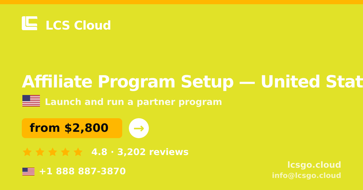 Affiliate Program Setup in San Antonio — from $2,400, rated 4.9/5 by 1535 clients. LCS Cloud.
