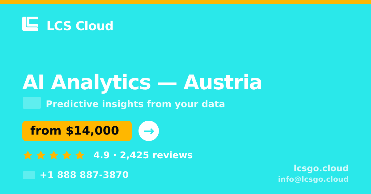 AI Analytics in Austria — from $14,000, rated 4.9/5 by 2425 clients. LCS Cloud.