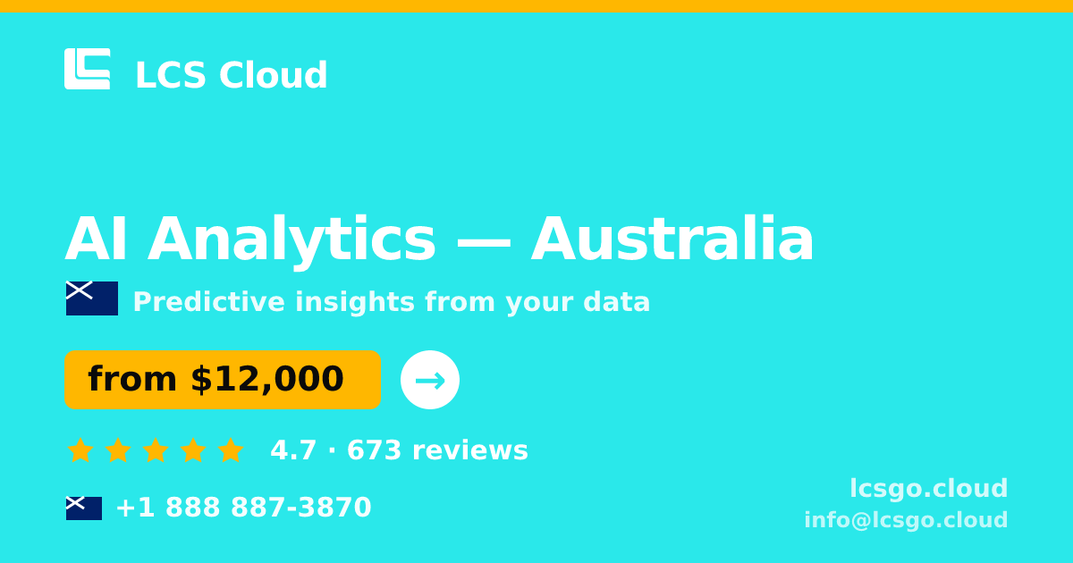 AI Analytics in Australia — from $12,000, rated 4.7/5 by 673 clients. LCS Cloud.