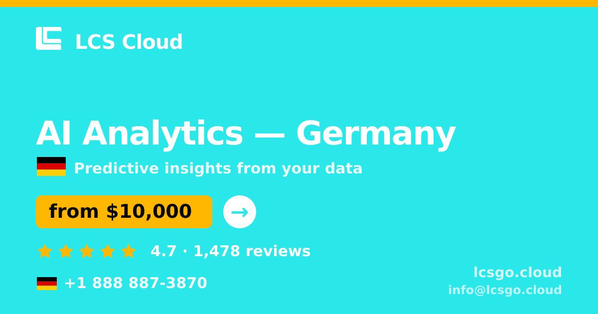 AI Analytics in Germany — from $10,000, rated 4.7/5 by 1478 clients. LCS Cloud.