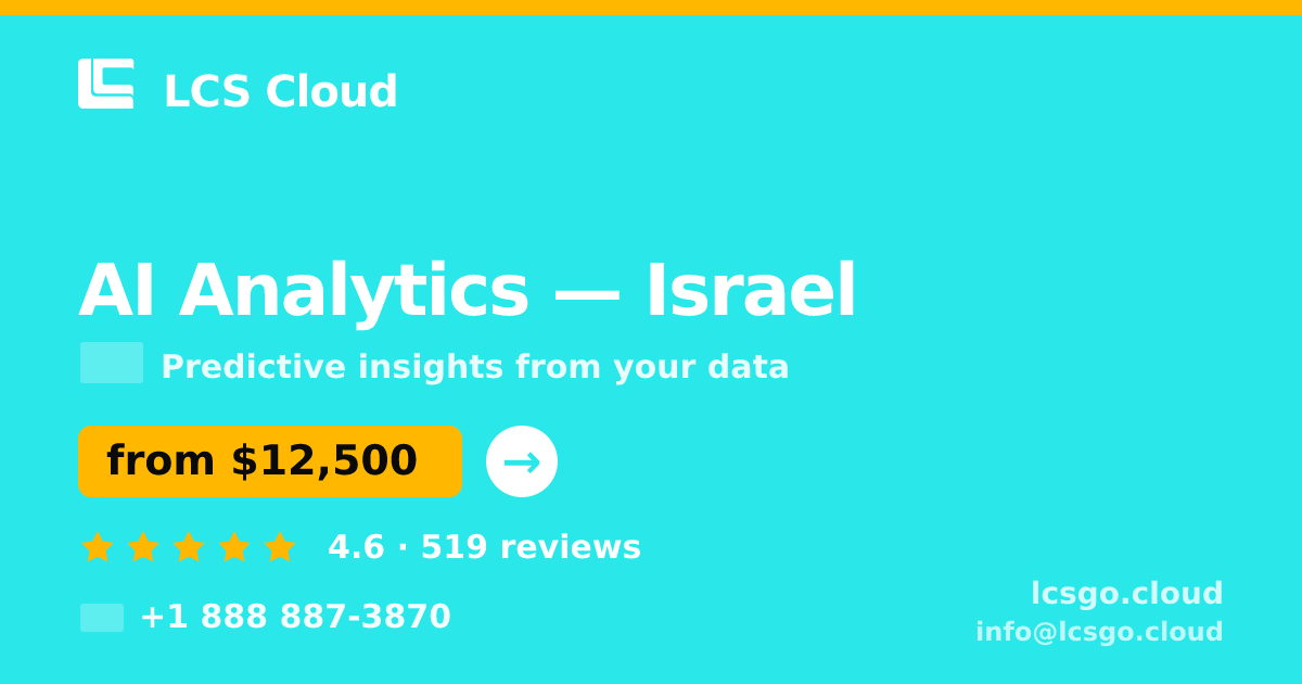 AI Analytics in Israel — from $12,500, rated 4.6/5 by 519 clients. LCS Cloud.