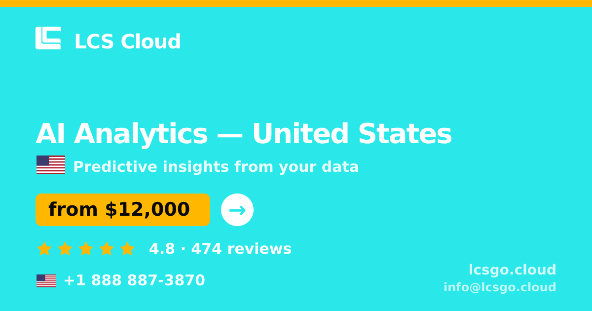 AI Analytics in San Diego — from $13,500, rated 4.9/5 by 845 clients. LCS Cloud.