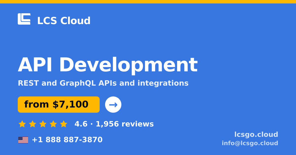API Development in the USA — from $7,100, rated 4.6/5 by 1956 clients. LCS Cloud.