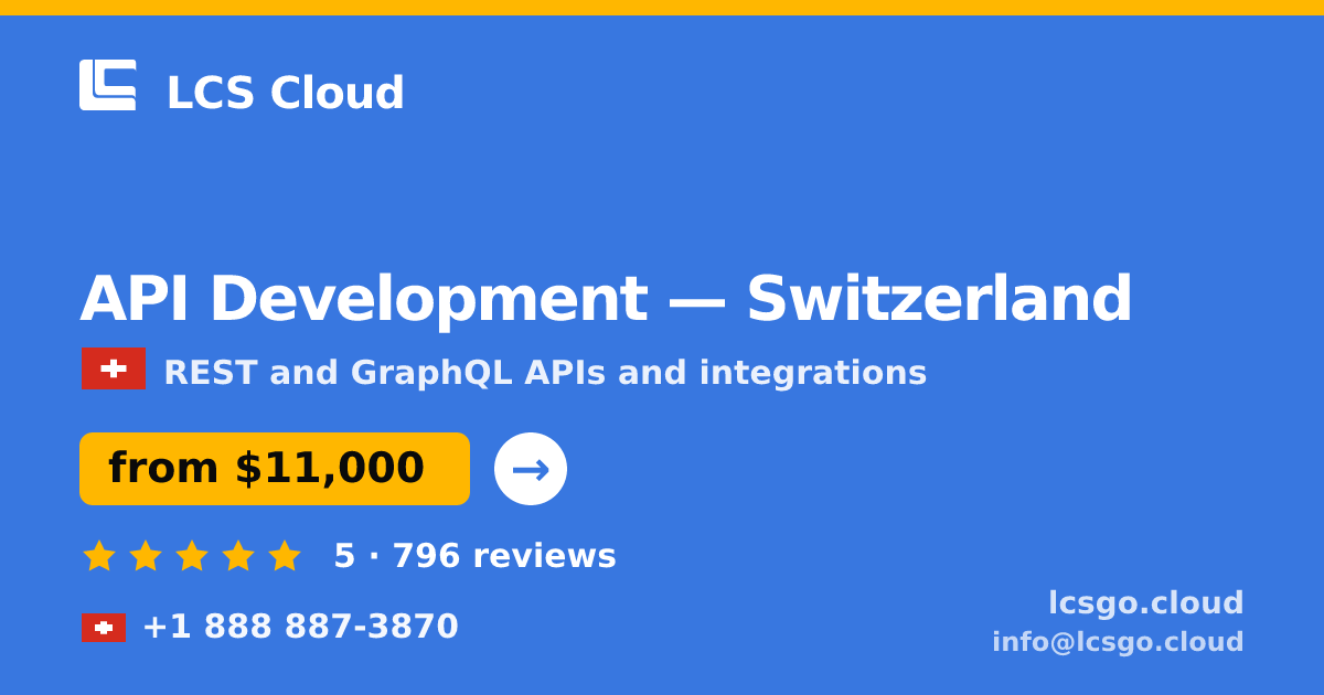 API Development in Geneva — from $14,000, rated 4.8/5 by 1984 clients. LCS Cloud.