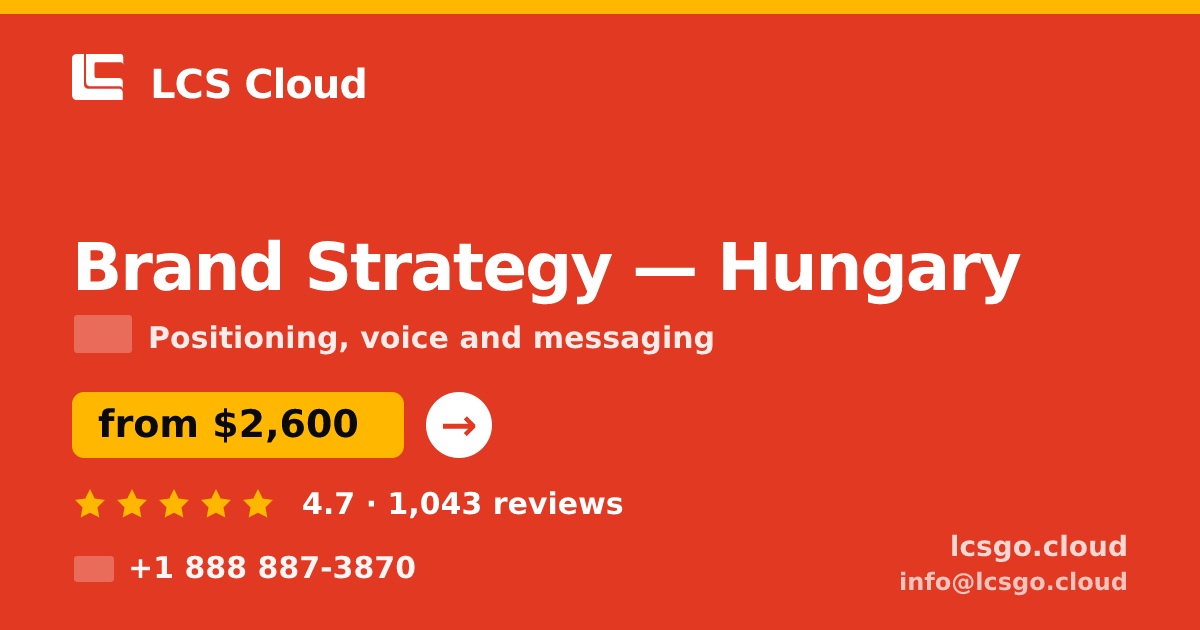 Brand Strategy in Hungary — from $2,600, rated 4.7/5 by 1043 clients. LCS Cloud.