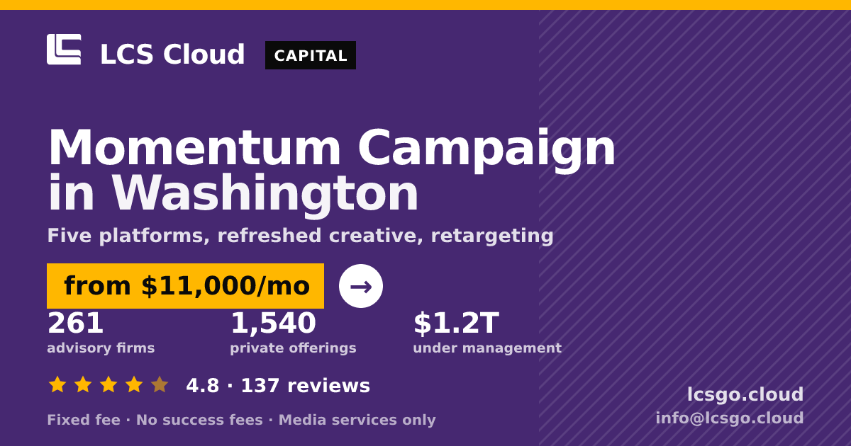 Momentum Campaign in Washington — from $11,000/mo, rated 4.8/5 across 137 reviews. LCS Cloud.