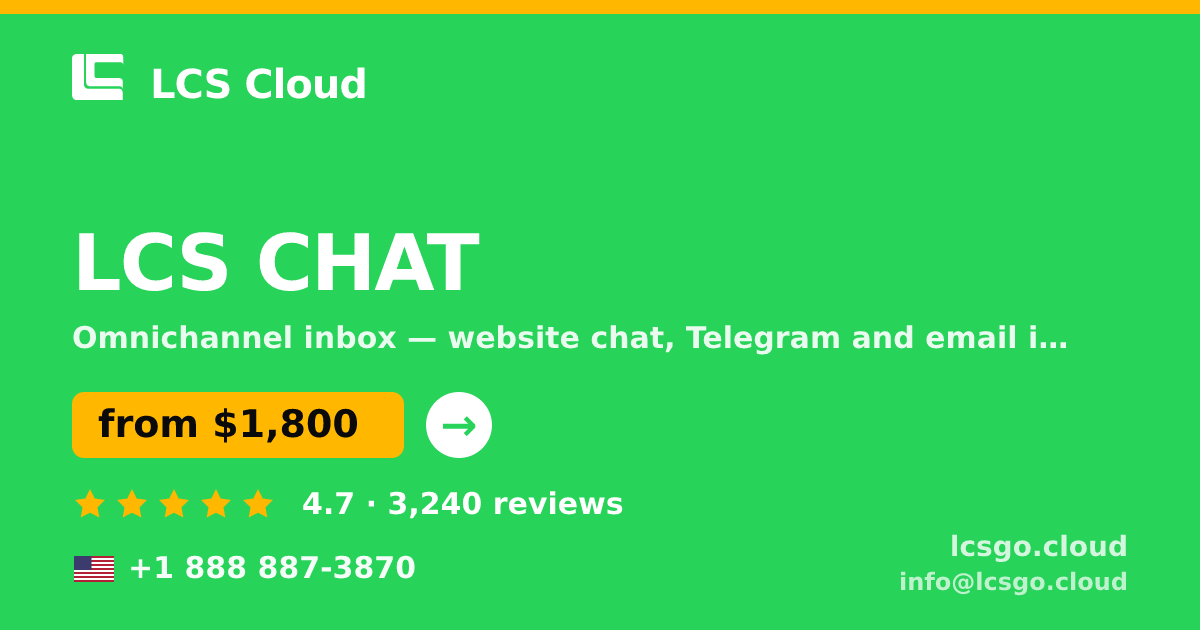 LCS CHAT in the USA — from $1,800/mo, rated 4.7/5 by 3240 clients. LCS Cloud.