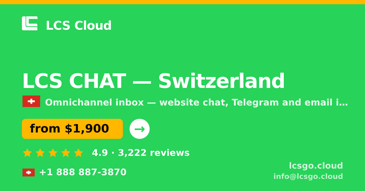 LCS CHAT in Basel — from $2,800/mo, rated 4.6/5 by 3354 clients. LCS Cloud.