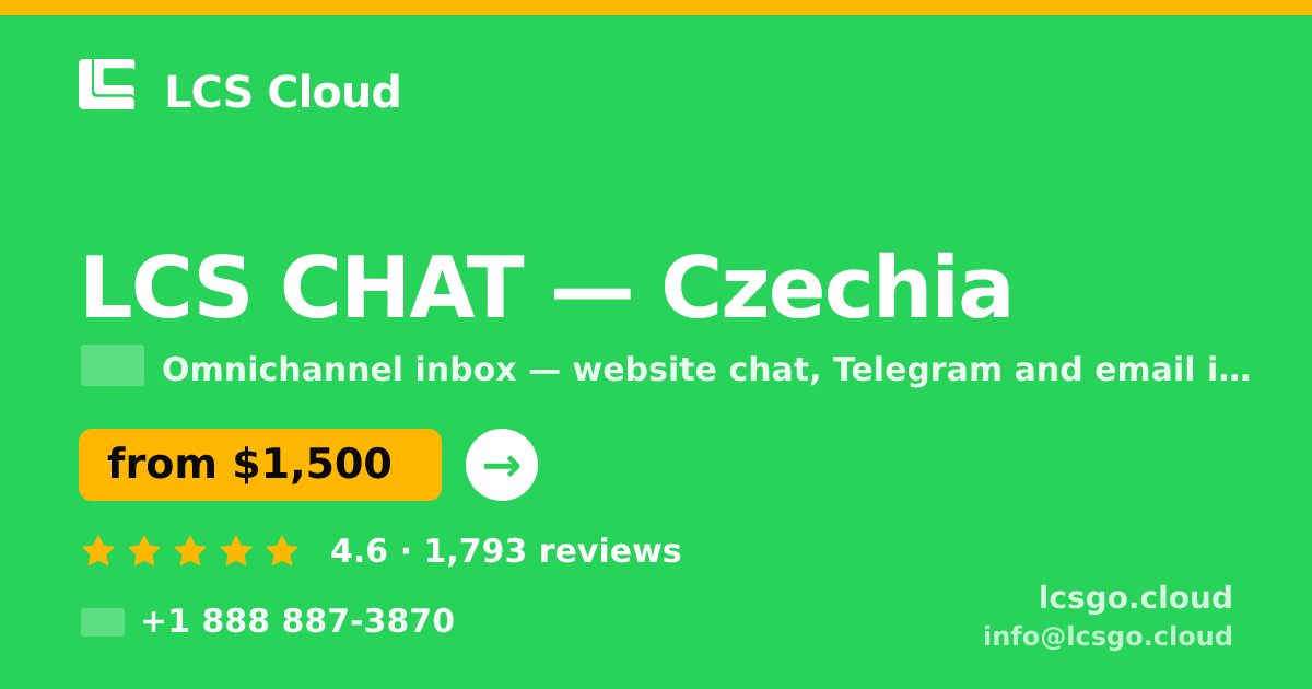 LCS CHAT in Czechia — from $1,500/mo, rated 4.6/5 by 1793 clients. LCS Cloud.