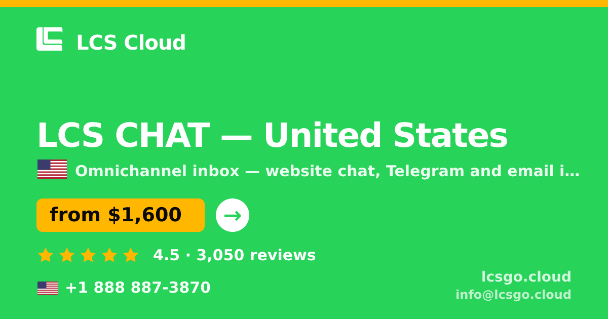 LCS CHAT in United States — from $1,600/mo, rated 4.5/5 by 3050 clients. LCS Cloud.