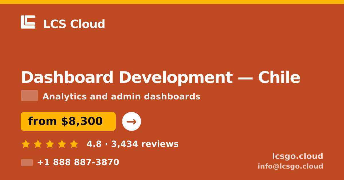 Dashboard Development in Chile — from $8,300, rated 4.8/5 by 3434 clients. LCS Cloud.