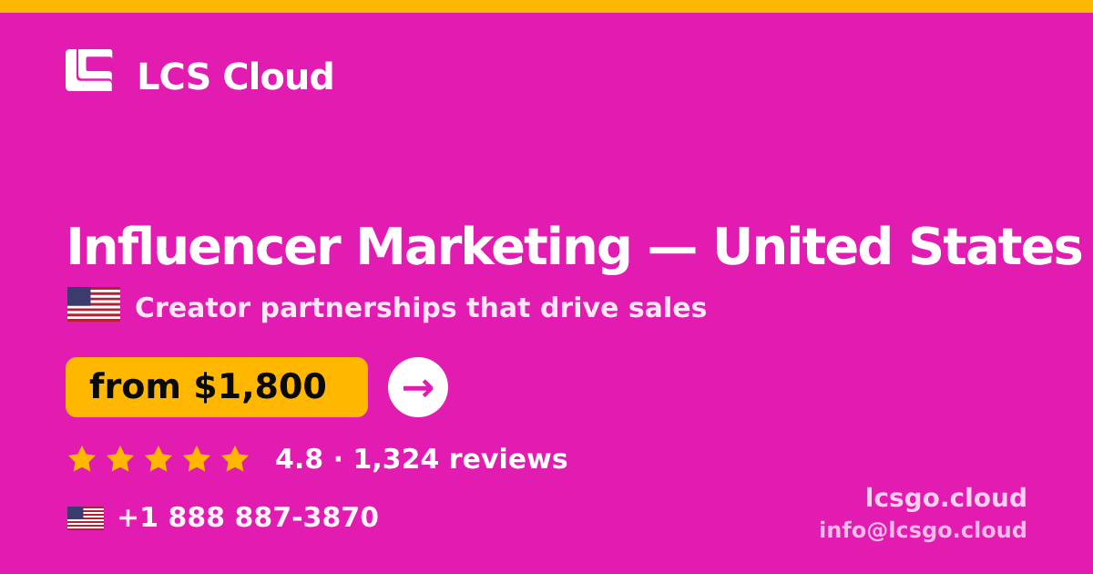 Influencer Marketing in Atlanta — from $2,300/mo, rated 4.9/5 by 2100 clients. LCS Cloud.