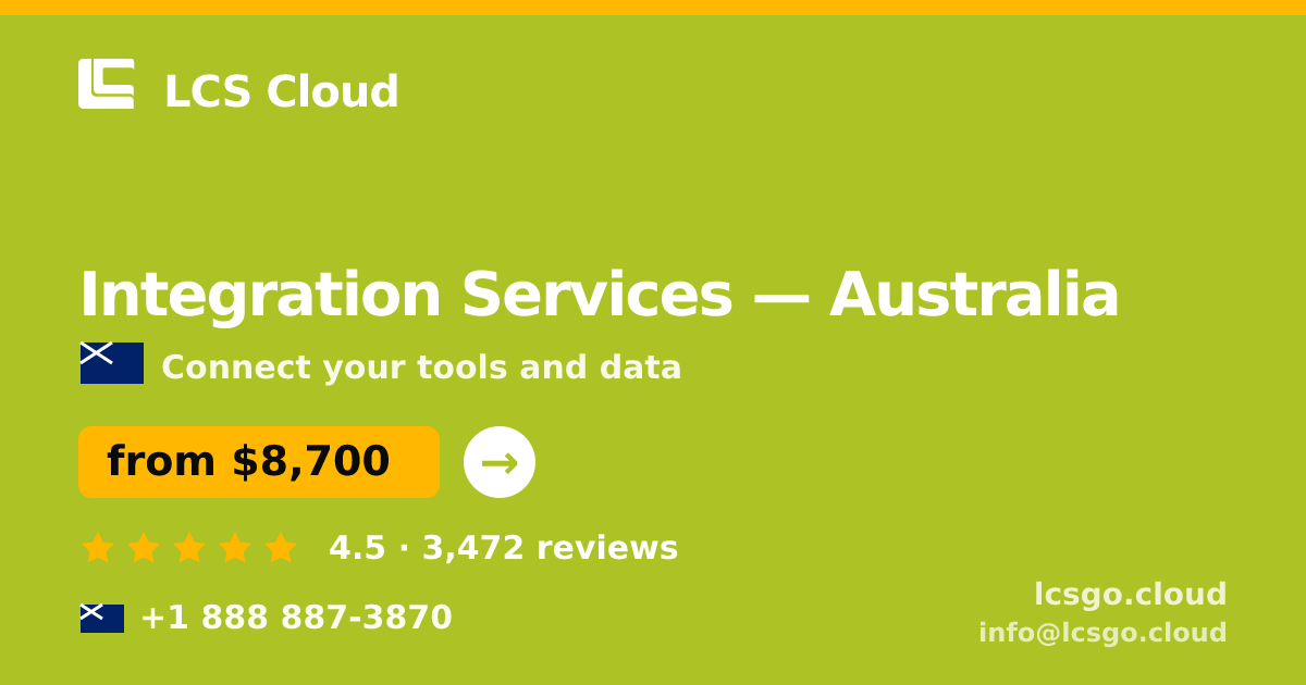 Integration Services in Perth — from $7,800, rated 4.8/5 by 1905 clients. LCS Cloud.