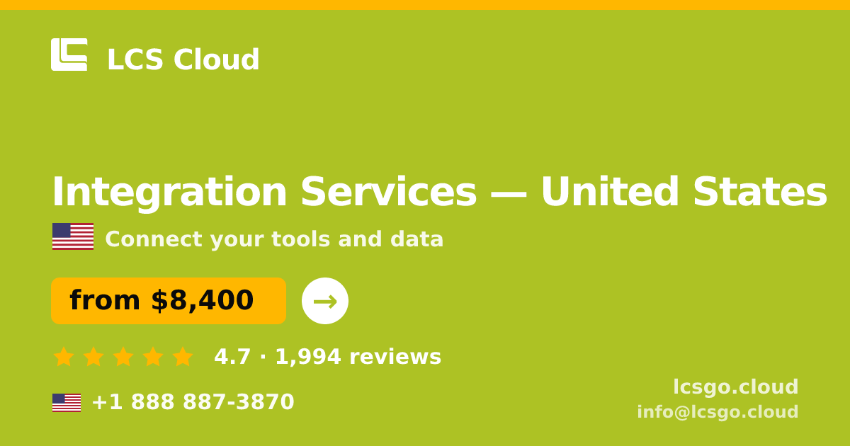 Integration Services in Chicago — from $9,200, rated 4.8/5 by 569 clients. LCS Cloud.