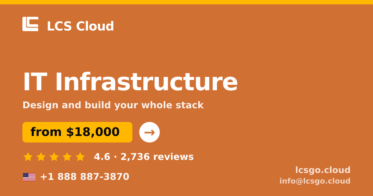 IT Infrastructure in the USA — from $18,000, rated 4.6/5 by 2736 clients. LCS Cloud.