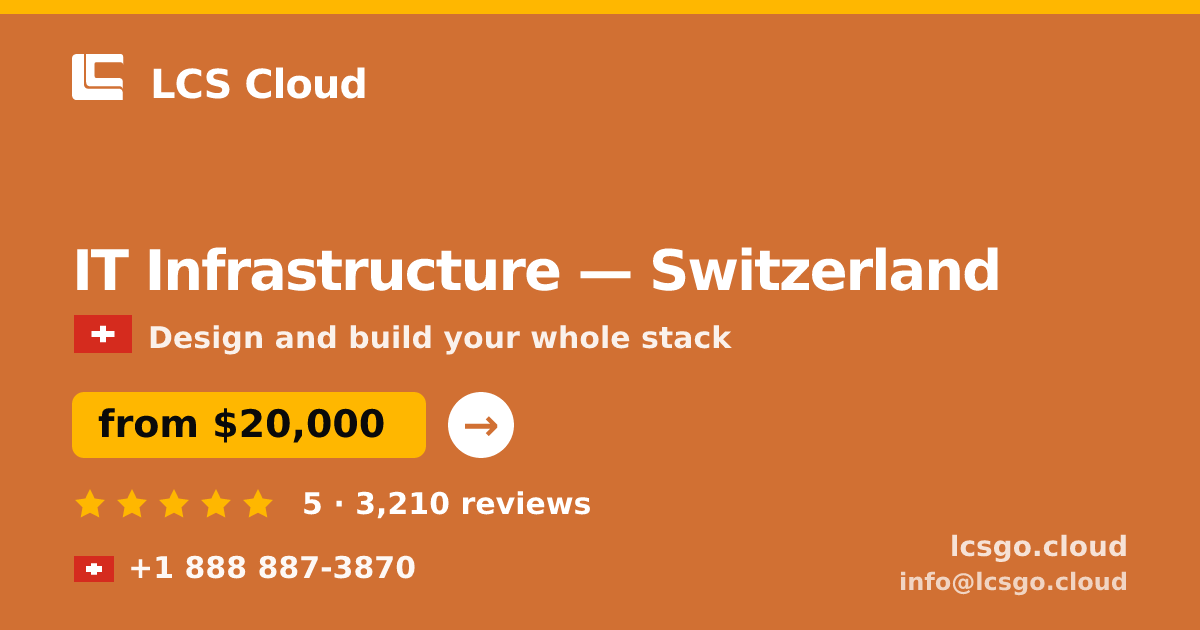 IT Infrastructure in Zürich — from $28,000, rated 4.8/5 by 474 clients. LCS Cloud.