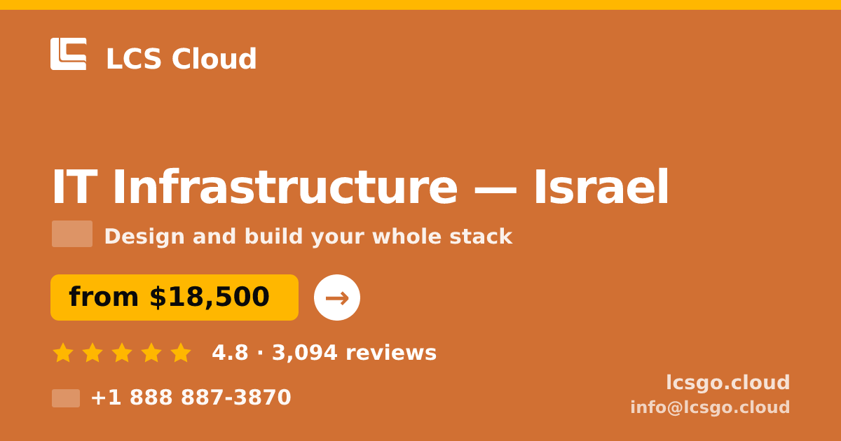 IT Infrastructure in Haifa — from $23,500, rated 4.7/5 by 3012 clients. LCS Cloud.