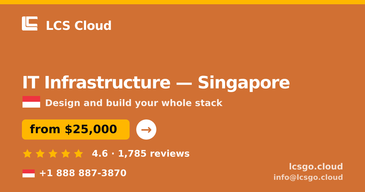 IT Infrastructure in Singapore — from $25,000, rated 4.6/5 by 1785 clients. LCS Cloud.