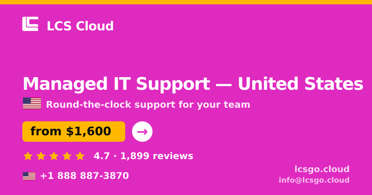 Managed IT Support in Detroit — from $1,900/mo, rated 4.9/5 by 3336 clients. LCS Cloud.