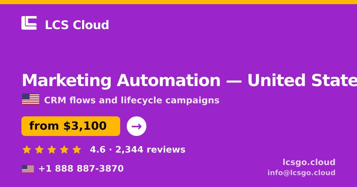 Marketing Automation in New York — from $3,000/mo, rated 4.9/5 by 1415 clients. LCS Cloud.