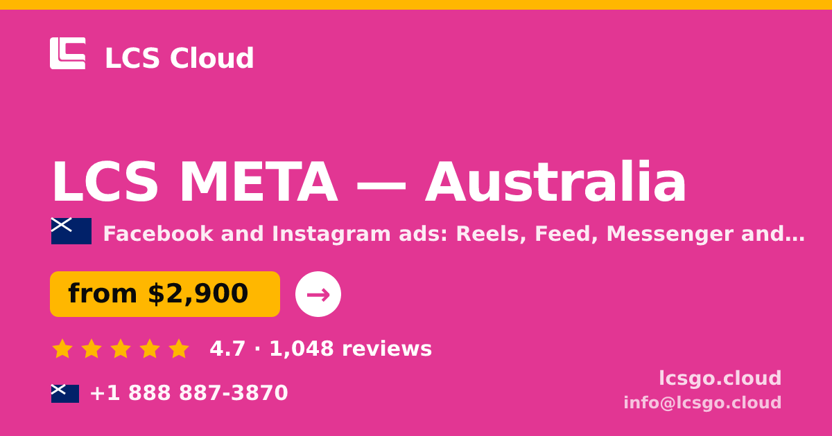 LCS META in Australia — from $2,900/mo, rated 4.7/5 by 1048 clients. LCS Cloud.