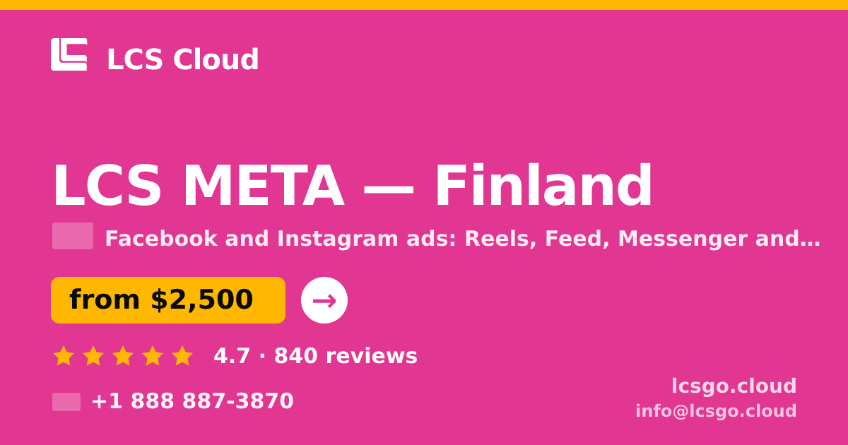 LCS META in Finland — from $2,500/mo, rated 4.7/5 by 840 clients. LCS Cloud.