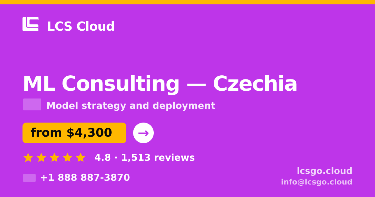 ML Consulting in Czechia — from $4,300, rated 4.8/5 by 1513 clients. LCS Cloud.