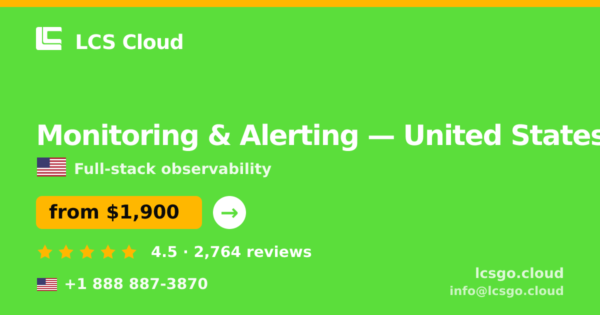Monitoring & Alerting in Columbus — from $2,100/mo, rated 4.6/5 by 962 clients. LCS Cloud.