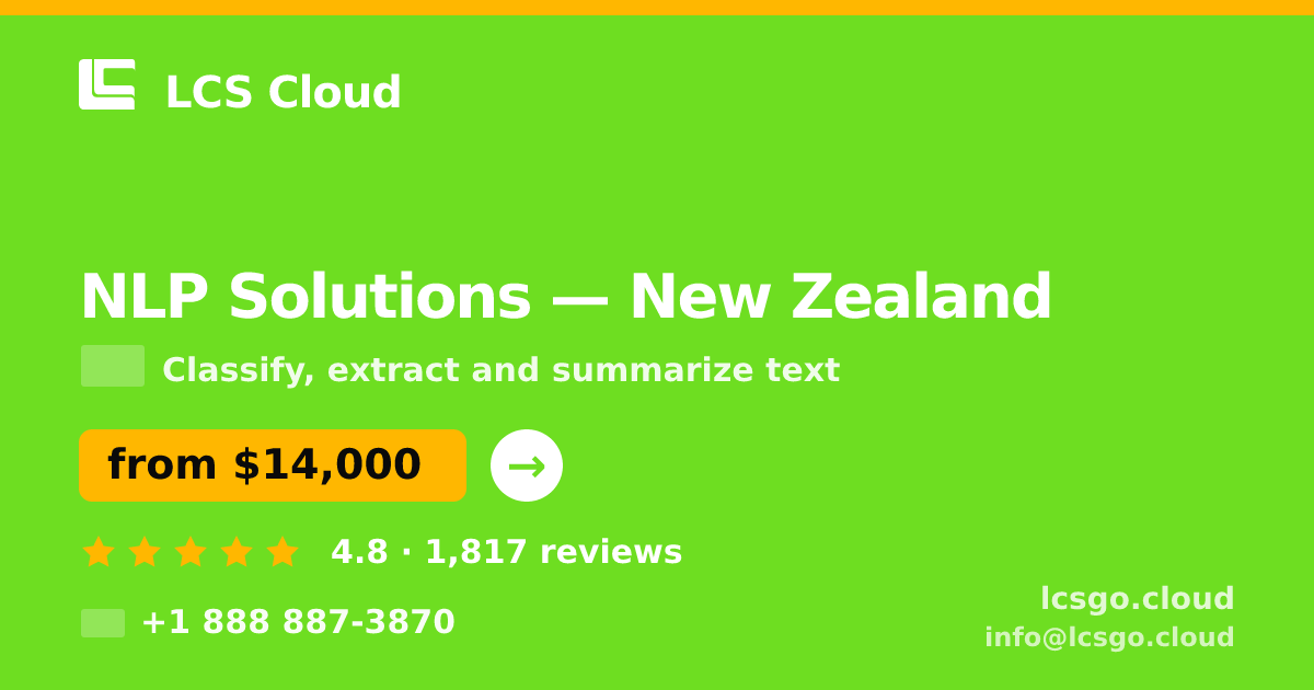 NLP Solutions in Wellington — from $11,500, rated 4.9/5 by 1066 clients. LCS Cloud.