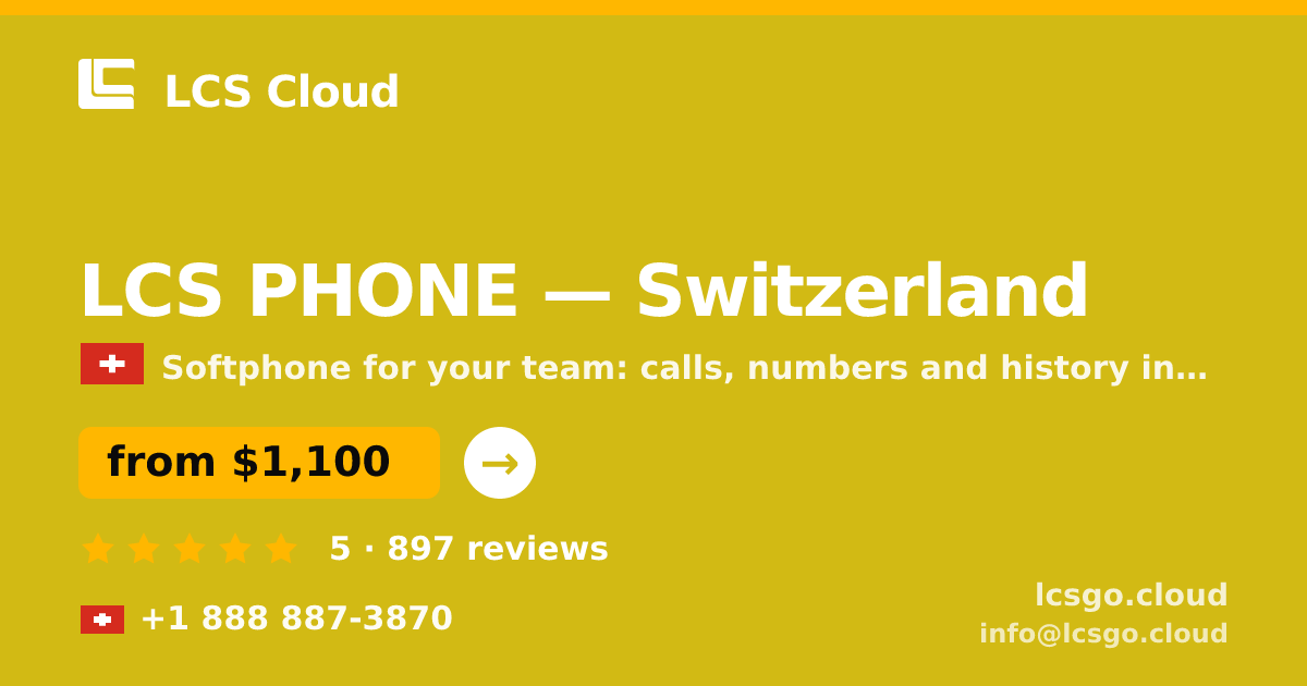 LCS PHONE in Geneva — from $1,400/mo, rated 4.9/5 by 2133 clients. LCS Cloud.