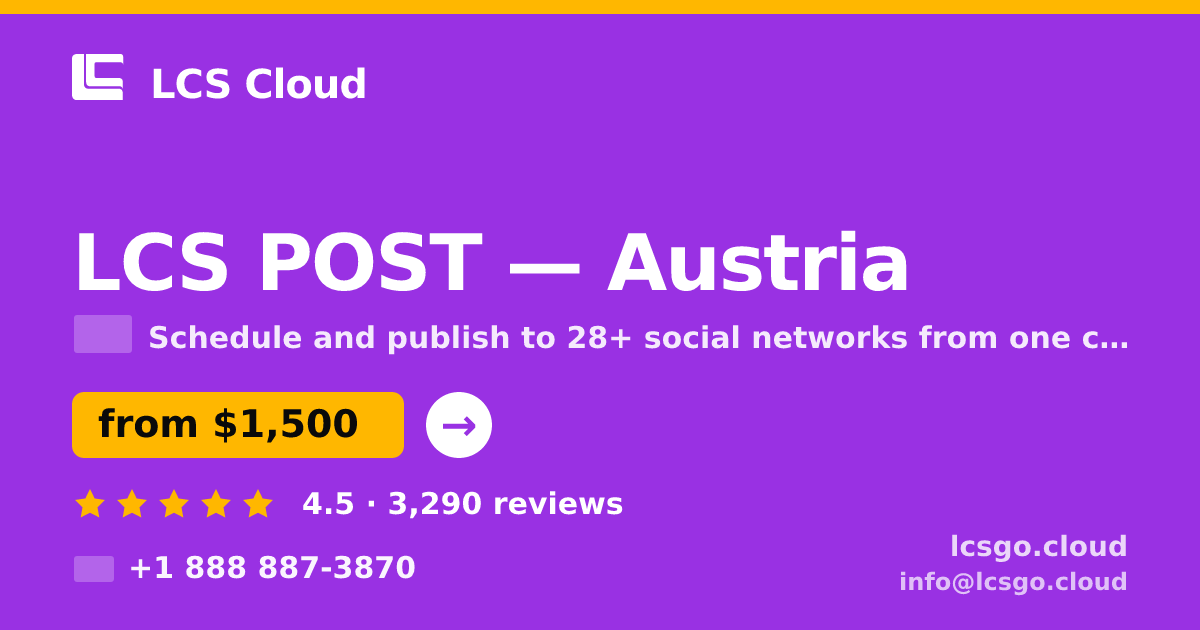 LCS POST in Linz — from $1,600/mo, rated 4.6/5 by 2453 clients. LCS Cloud.