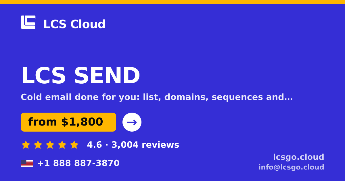 LCS SEND in the USA — from $1,800/mo, rated 4.6/5 by 3004 clients. LCS Cloud.