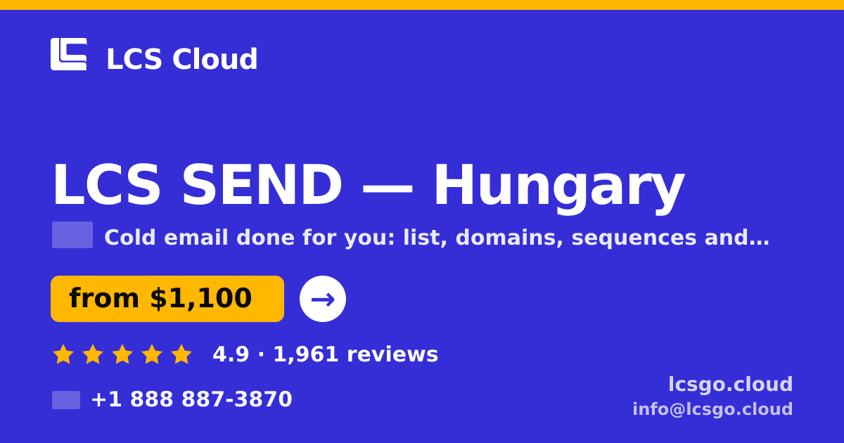 LCS SEND in Hungary — from $1,100/mo, rated 4.9/5 by 1961 clients. LCS Cloud.