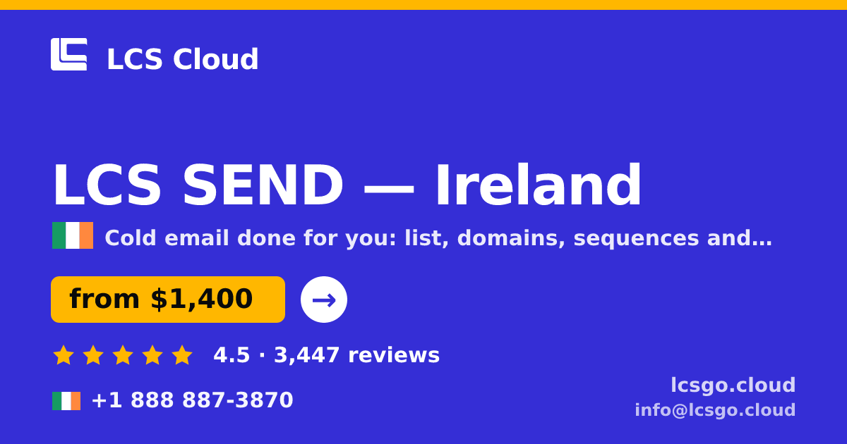 LCS SEND in Galway — from $1,600/mo, rated 4.8/5 by 2649 clients. LCS Cloud.