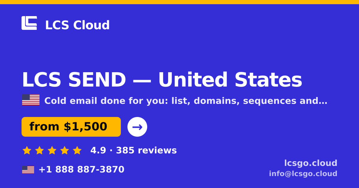 LCS SEND in United States — from $1,500/mo, rated 4.9/5 by 385 clients. LCS Cloud.
