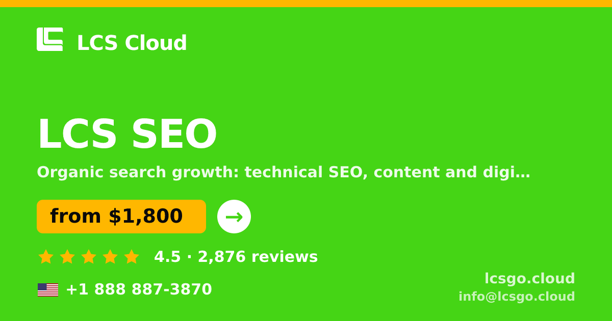 LCS SEO in the USA — from $1,800/mo, rated 4.5/5 by 2876 clients. LCS Cloud.