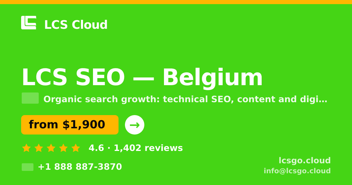 LCS SEO in Belgium — from $1,900/mo, rated 4.6/5 by 1402 clients. LCS Cloud.