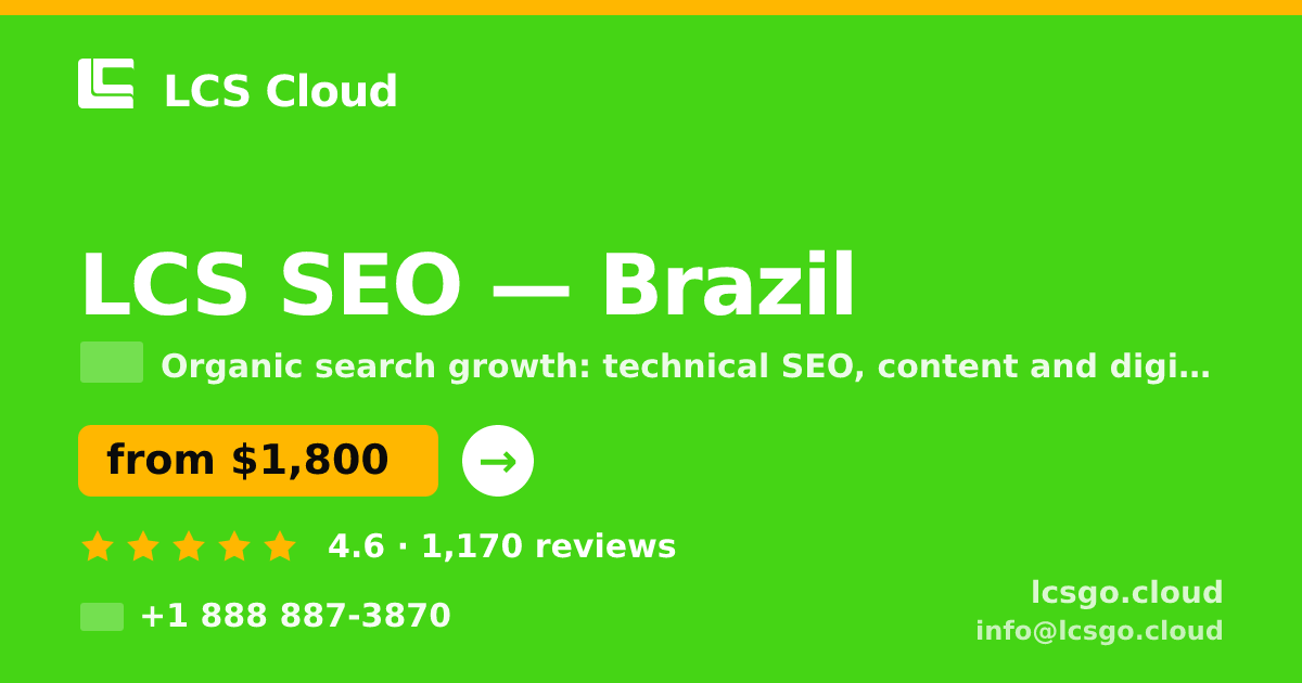 LCS SEO in Brazil — from $1,800/mo, rated 4.6/5 by 1170 clients. LCS Cloud.