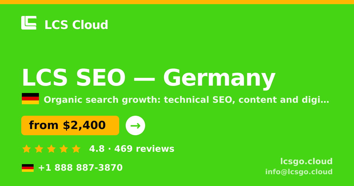 LCS SEO in Hamburg — from $3,100/mo, rated 4.6/5 by 2561 clients. LCS Cloud.