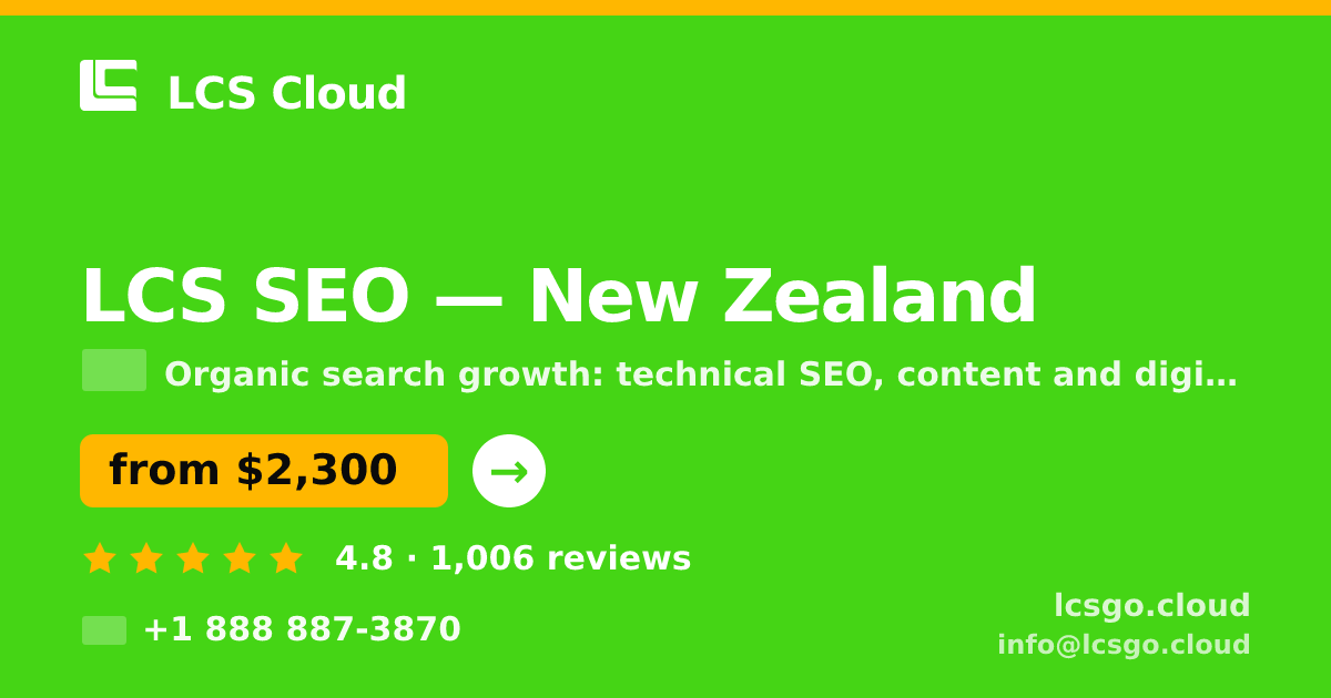 LCS SEO in Auckland — from $2,200/mo, rated 4.6/5 by 646 clients. LCS Cloud.