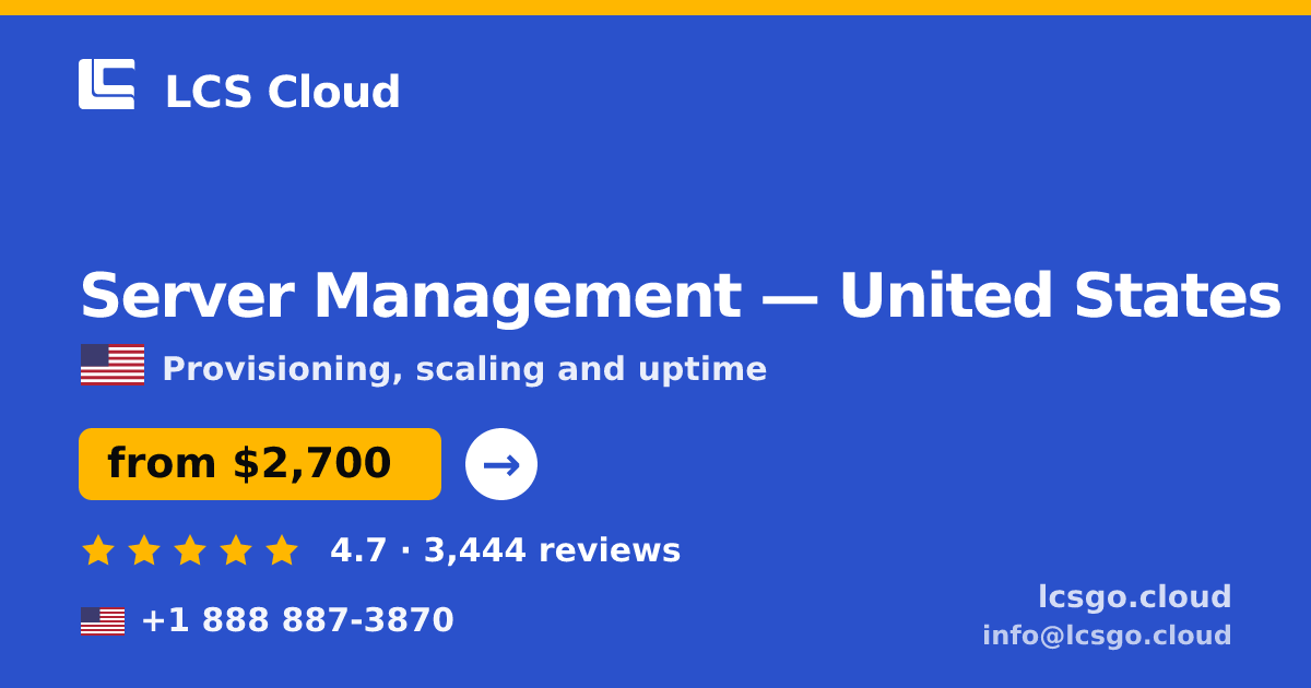 Server Management in Philadelphia — from $2,000/mo, rated 4.8/5 by 2054 clients. LCS Cloud.