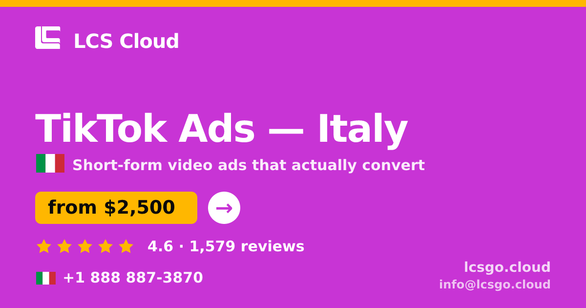 TikTok Ads in Naples — from $1,900/mo, rated 5/5 by 748 clients. LCS Cloud.