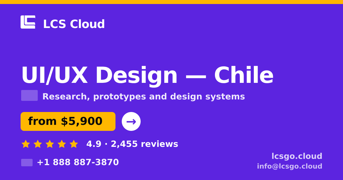 UI/UX Design in Chile — from $5,900, rated 4.9/5 by 2455 clients. LCS Cloud.