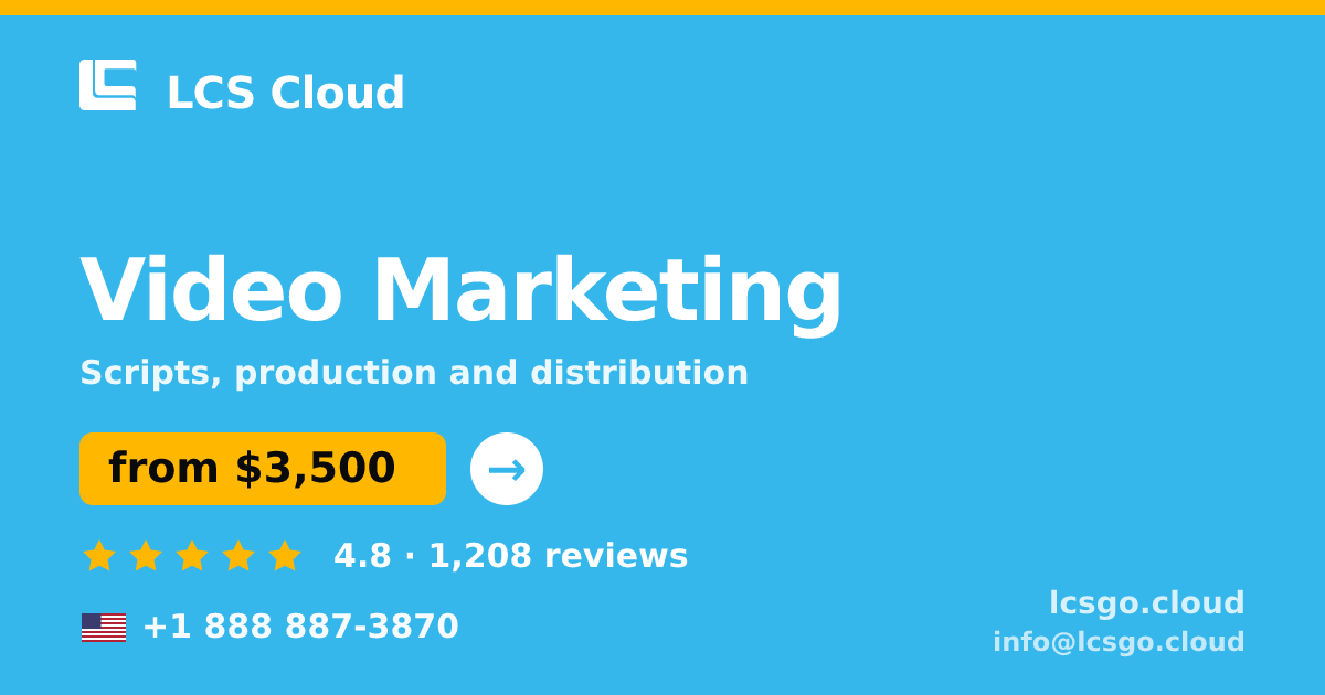Video Marketing in the USA — from $3,500, rated 4.8/5 by 1208 clients. LCS Cloud.