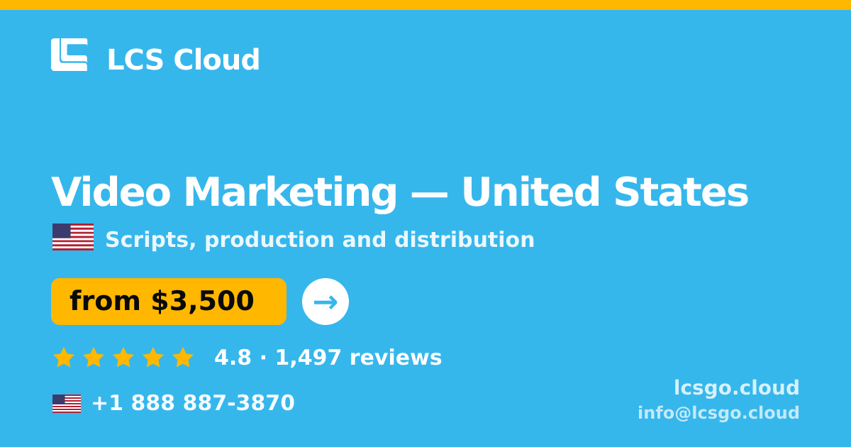 Video Marketing in United States — from $3,500, rated 4.8/5 by 1497 clients. LCS Cloud.