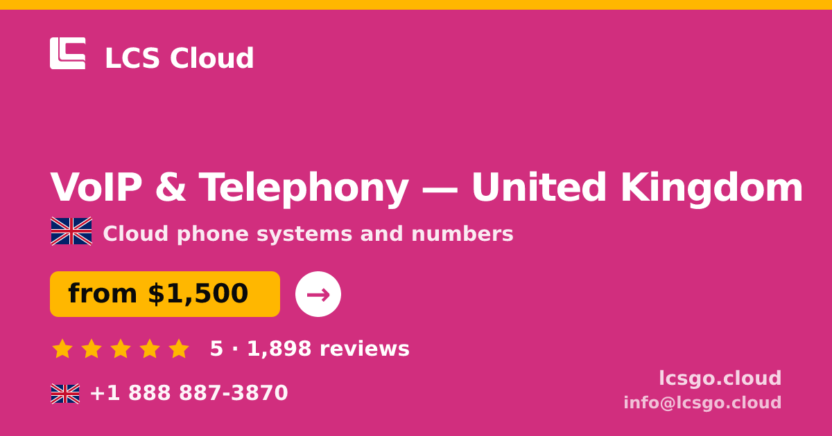 VoIP & Telephony in Glasgow — from $1,700/mo, rated 4.8/5 by 924 clients. LCS Cloud.