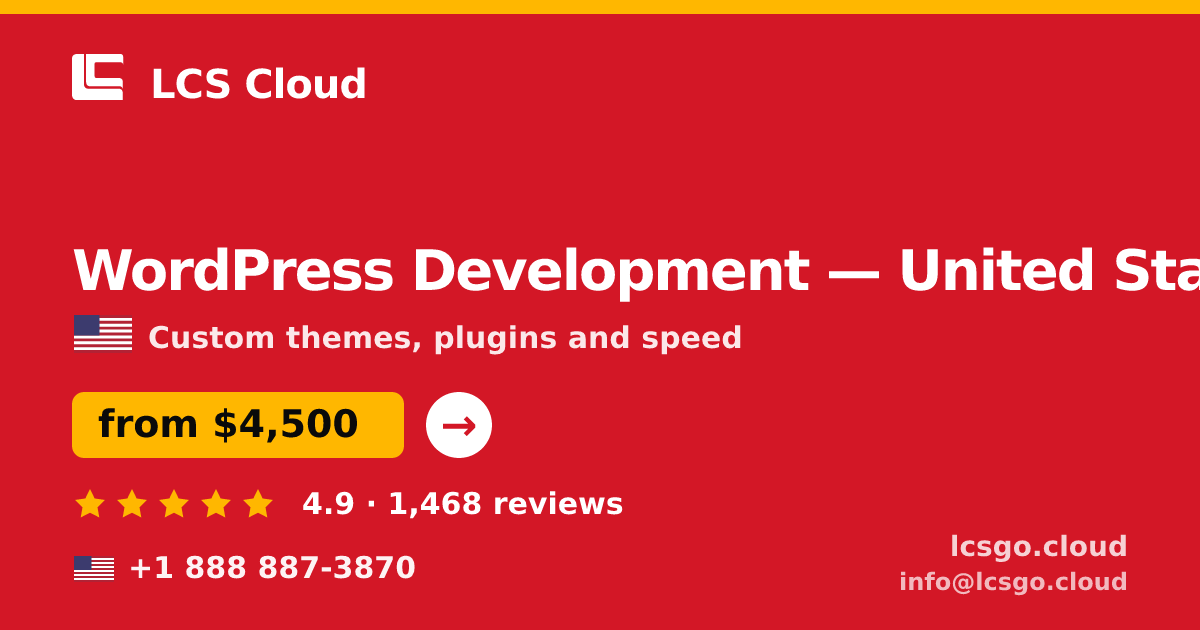 WordPress Development in Phoenix — from $4,300, rated 4.6/5 by 3305 clients. LCS Cloud.